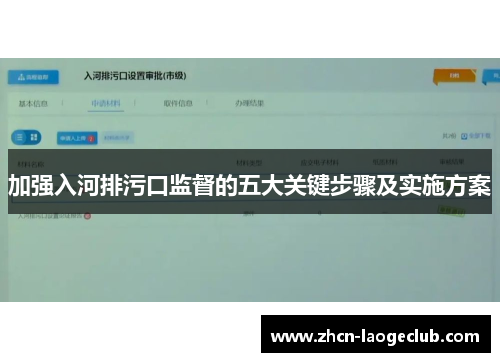 加强入河排污口监督的五大关键步骤及实施方案